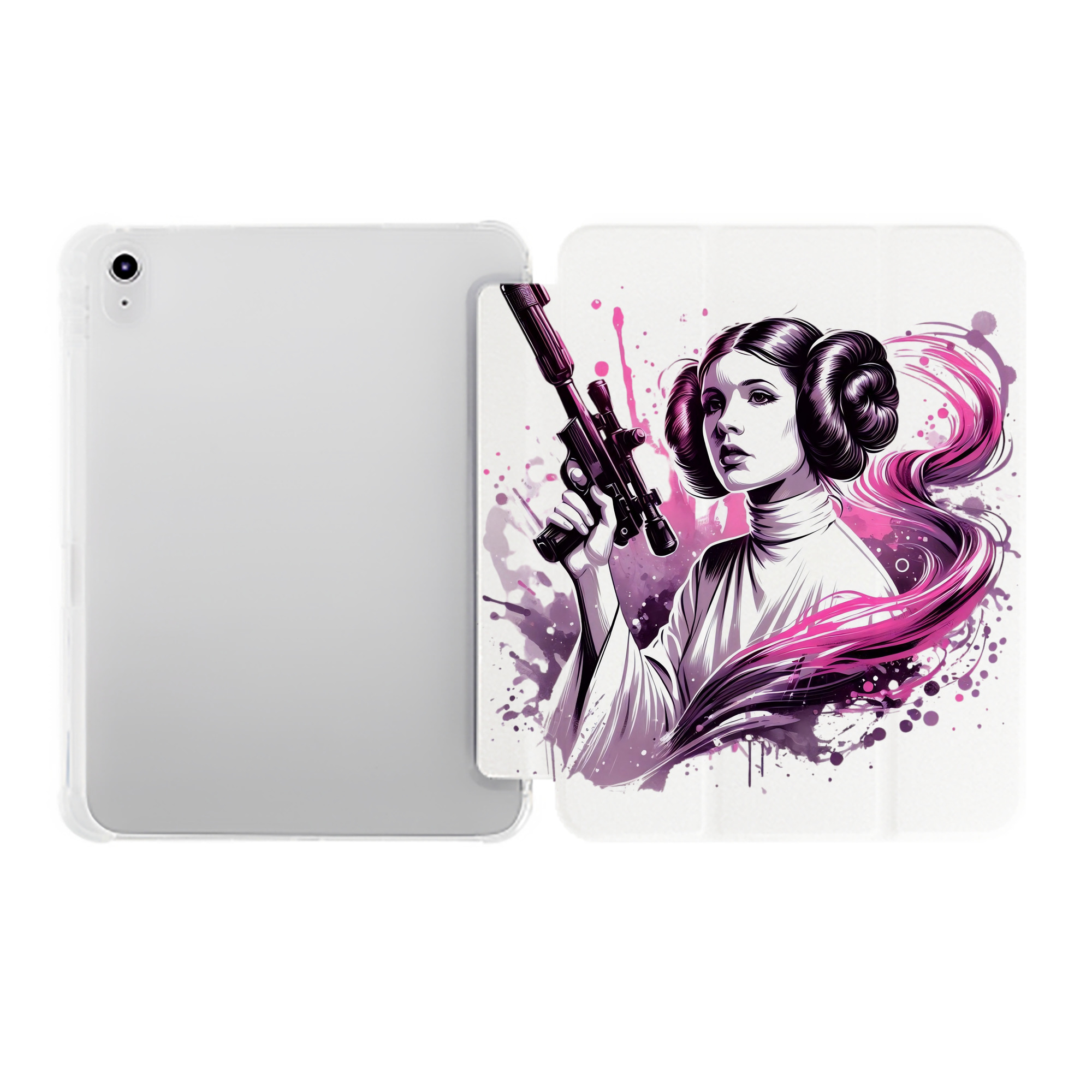 （画像用） スター・ウォーズ Star Wars IPad ケース ペン収納付き 三つ折りスタンド PUレザー×シリコン 対応機種9.5/10.5/10.9インチ